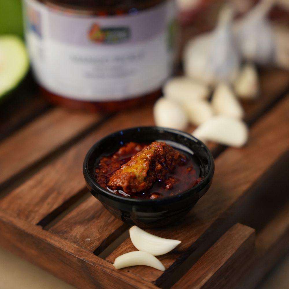 Mango with Garlic (Avakaya) Pickle — Refill Pack