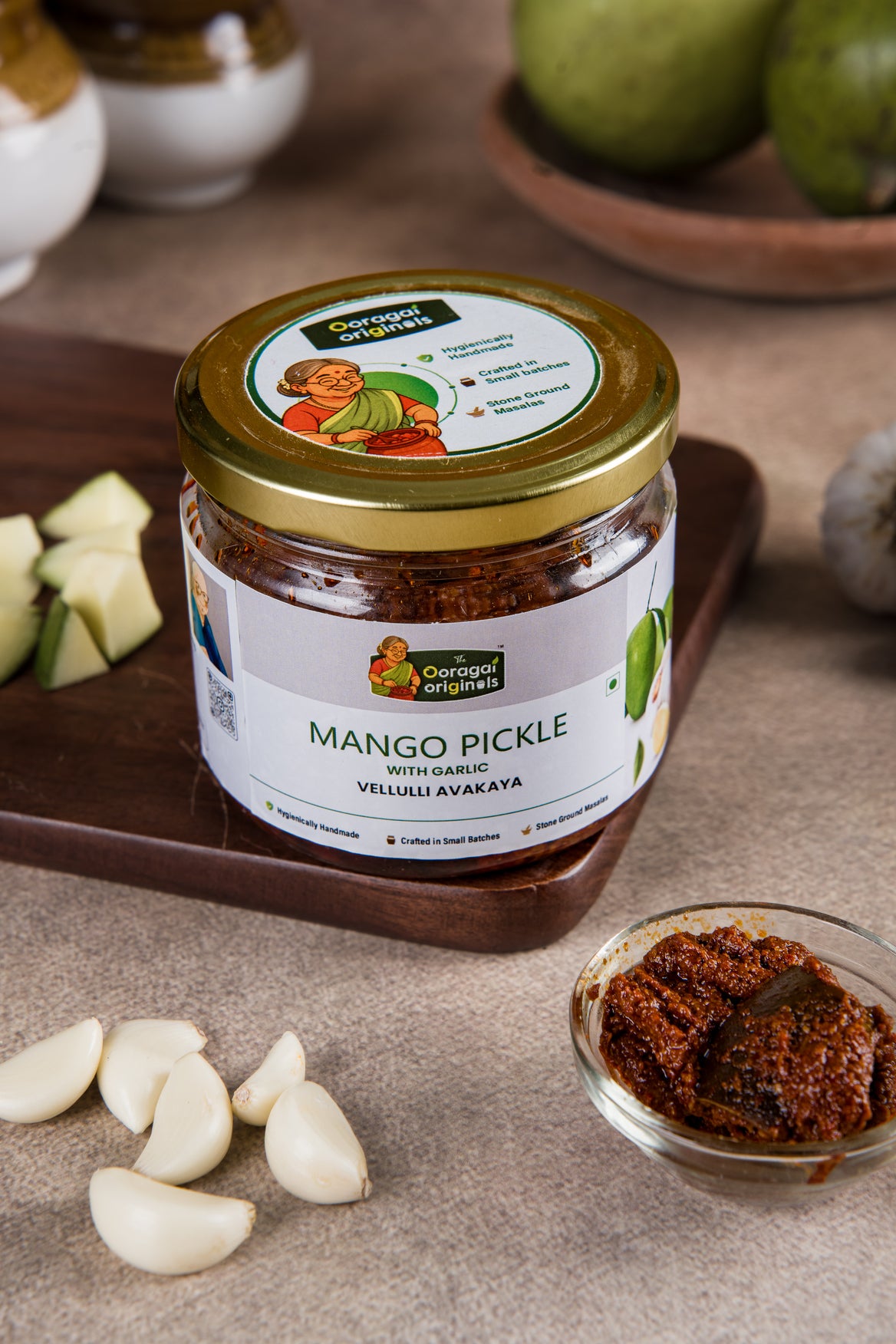 Garlic Avakaya (Mango) Pickle