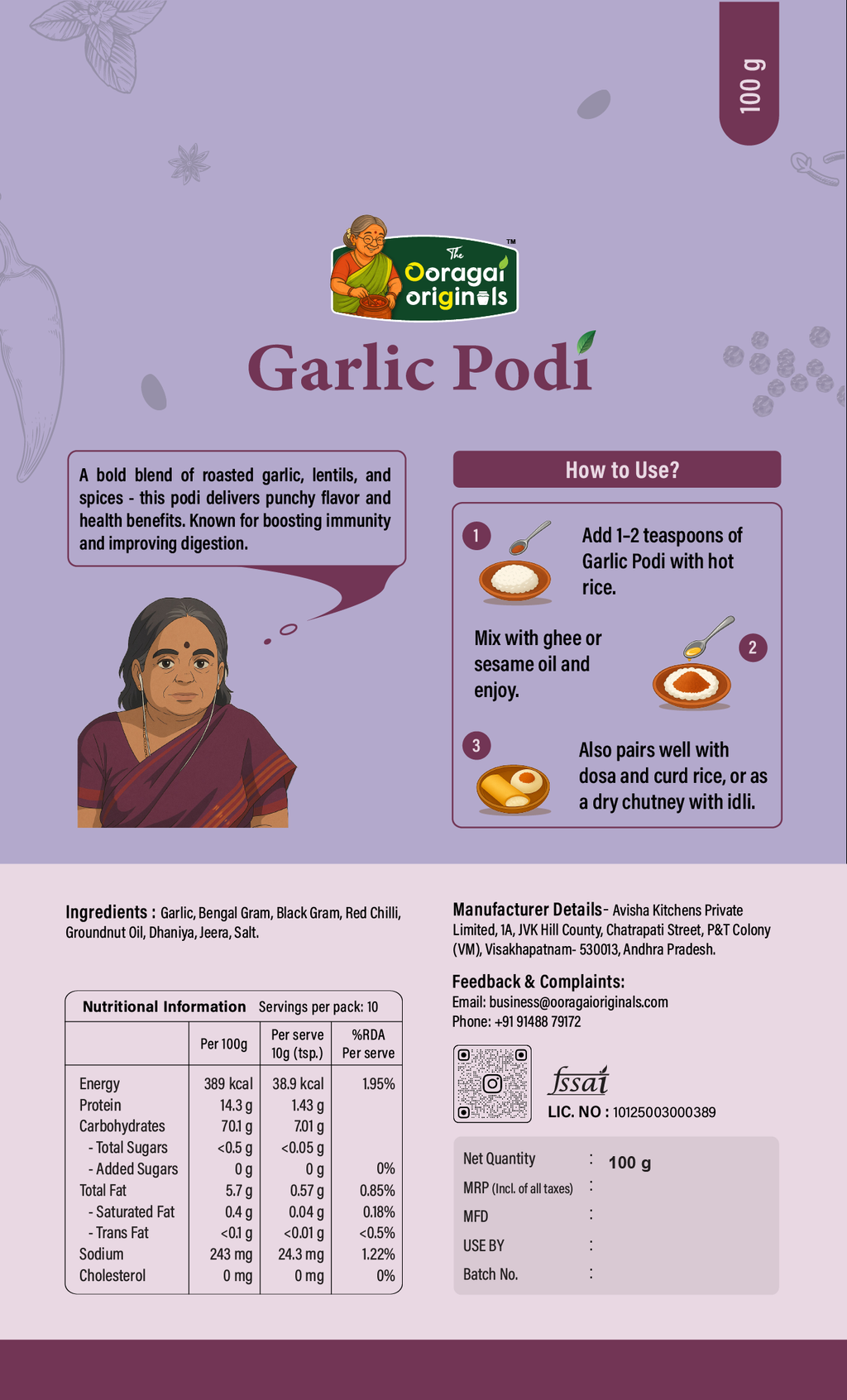Garlic Podi