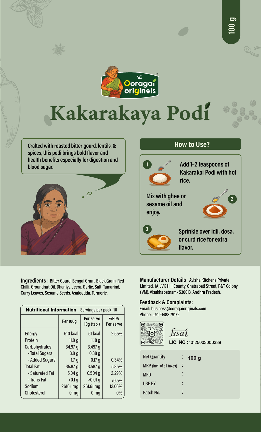 Kakarakai (Bitter Gourd) Podi