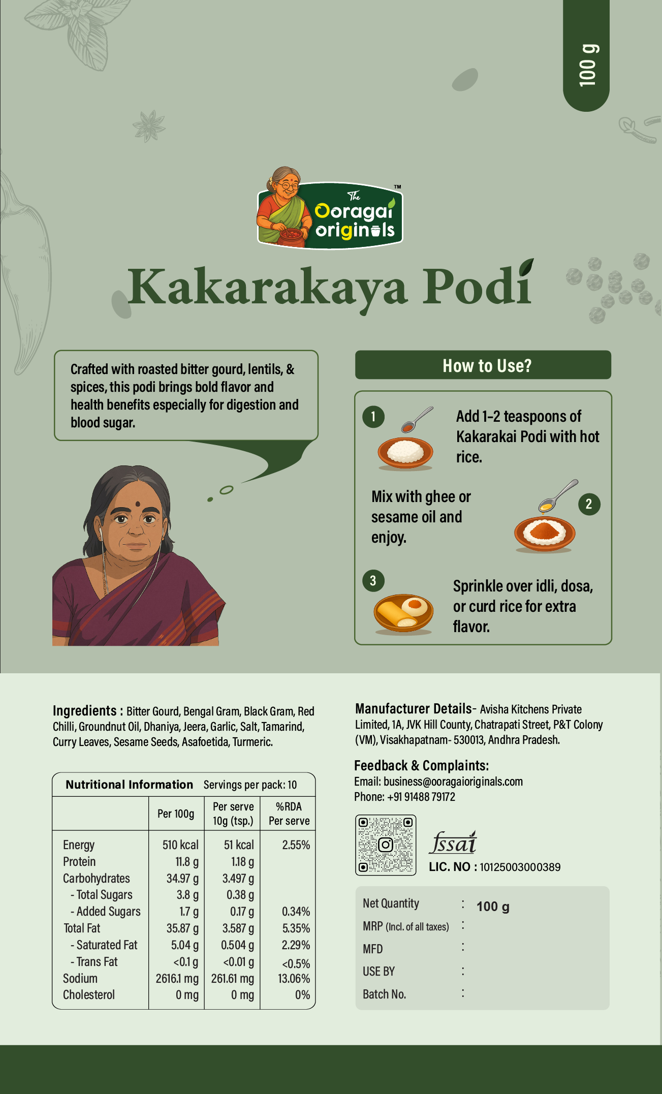 Kakarakai (Bitter Gourd) Podi