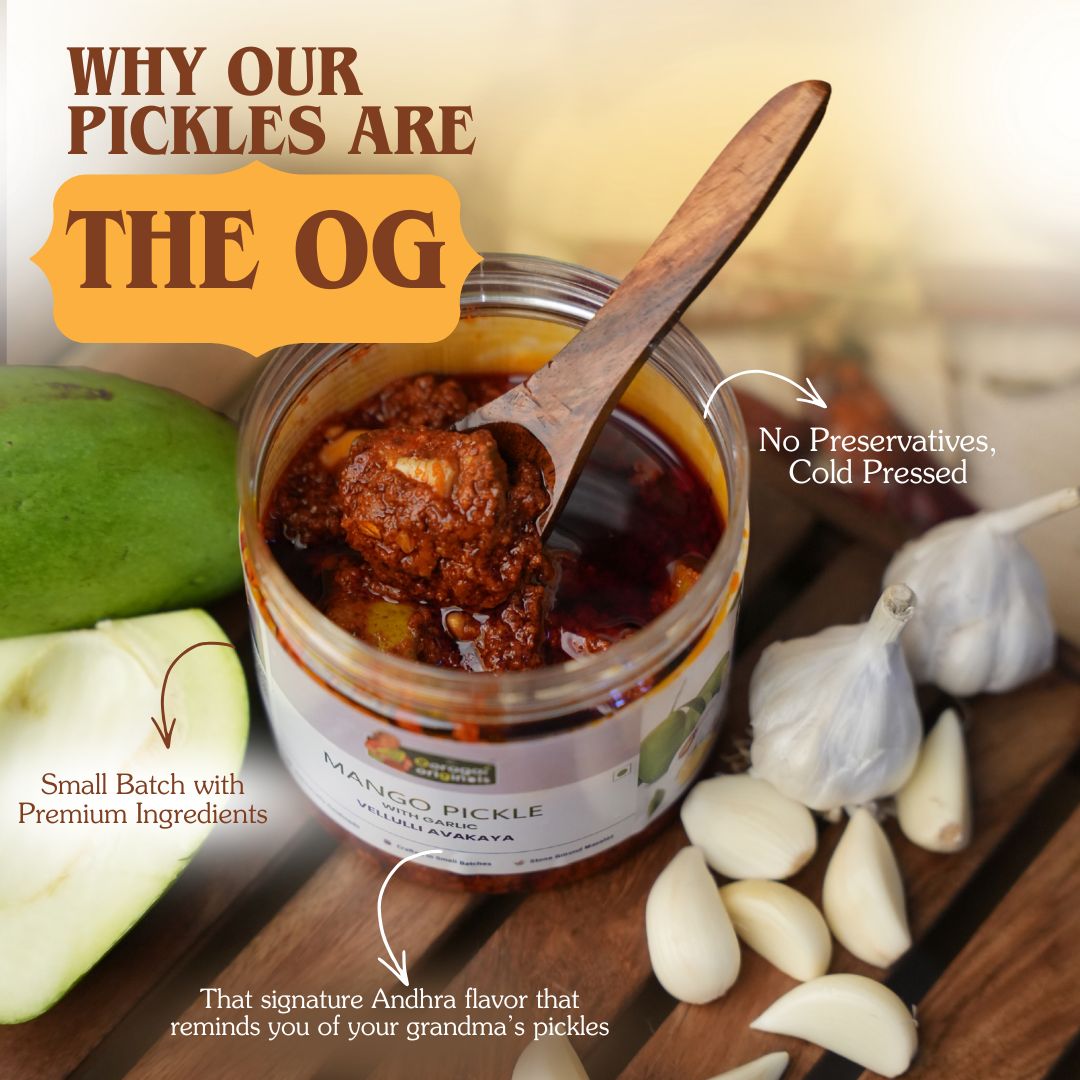 Mango with Garlic (Avakaya) Pickle — Refill Pack
